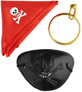 Zestaw PIRATA Bandana Opaska na Oko Kolczyk