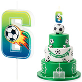 Świeczka Kibica Piłkarska Cyfra 6 PIŁKA NOŻNA