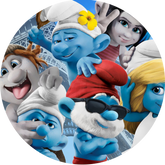 Opłatek tortowy 14 cm, Smerfy 1 szt.