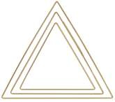 Obręcz Metalowa Złota TRÓJKĄT Łapacz snów 3szt.