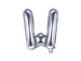 Balon foliowy Litera "W", 35cm, srebrny, 1 szt.