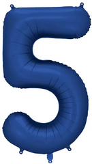 Balon foliowy Cyfra "5" Satyna GRANAT, 86cm, 1szt