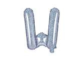 Balon foliowy Litera "W" 35cm holograficzny 1 szt.