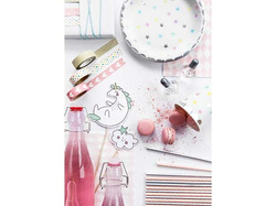 Talerzyki Jednorożec - Gwiazdki, 18 cm, 6 szt.