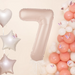 Balon foliowy cyfra 7 karmelowy 100cm