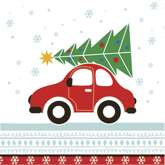 Serwetki Świąteczne CHOINKA Auto 33x33cm 20szt.