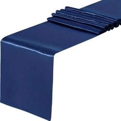 Satyna Gładka Bieżnik Dekoracja GRANATOWY 0,36 x9m