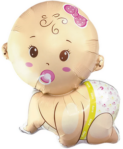Balon Foliowy Bobas Dziewczynka Roczek 65x77cm 