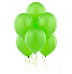 Balony metaliczne 12 cali, 25 szt., zielone jabłko