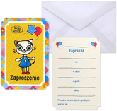 ZAPROSZENIA z Kopertami KICIA KOCIA Bajka 6 szt.