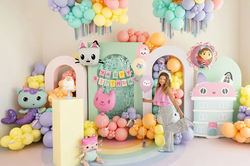 Baner Happy Birthday Koci Domek Gabi, 180 x 15 cm