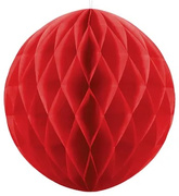 Kula bibułowa, czerwony, 40cm, 1 szt.