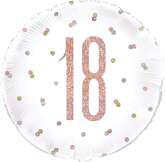 Balon foliowy 18 Urodziny Różowe Złoto, 45cm