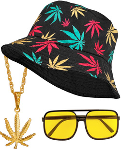 Zestaw RAPERA HipHop Rasta Jamajka GANJA Marihuana