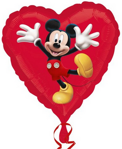 Balon Foliowy Serce MYSZKA MICKEY Miki Party 45cm