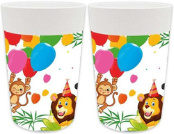 Kubeczki Wielorazowe ZWIERZĘTA Dżungla 230ml 2szt.