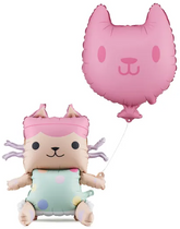 Balon Foliowy Zestaw TEKTURZĄTKO Z KOTKIEM