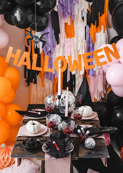 Baner Halloween, 2,5 m, pomarańczowy
