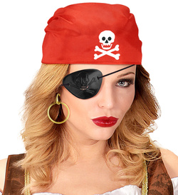 Zestaw PIRATA Bandana Opaska na Oko Kolczyk 
