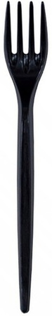 Widelce wielokrotnego użytku ECONOMY czarne 100szt