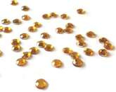 Aplikacja dżet - złote kółka, 6 mm, 50 szt.