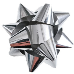 Rozety przyklejane 8 cm, srebrne 36 szt. 1 op.