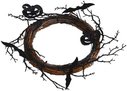 Wieniec Wianek Dynie Nietoperze Halloween 30cm