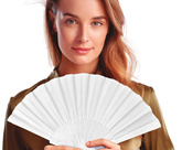 Wachlarz Biały Ślub Wesele Karnawał Retro Party