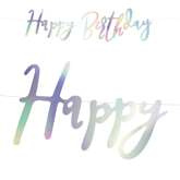 Baner Happy Birthday, opalizujący, 16,5x62, 1 szt.