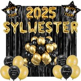 Zestaw Sylwestrowy, 2025, napis z balonów