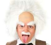 Peruka Einstein Szalony Naukowiec Białe Włosy