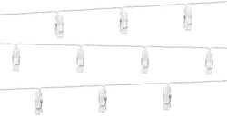 Lampki LED klamerki, bezbarwny, 1,4m
