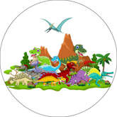 Opłatek tortowy 14 cm Dinozaury 1 szt.