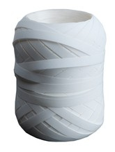 Kokon wstążka 60 m, 0,5 cm, biały pastel, 1 szt.