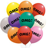 Balony Lateksowe OMG, 10szt.