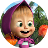 Opłatek tortowy 29 cm, Masza i Niedźwiedź 1 szt.