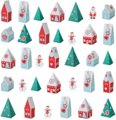 Kalendarz adwentowy 24 sztuki Domki DIY