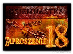 Zaproszenie na 18 urodziny, 1 szt.