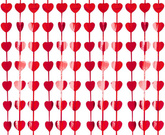 Kurtyna SERCA Czerwona METALICZNA Walentynki 2x1m