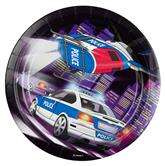 Talerzyki Policja 23 cm, 8 szt.