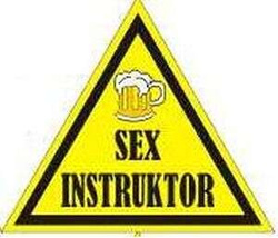 Naklejka na kask ''Sex instruktor'', 1 szt.