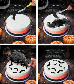 SZABLON Dekoracji Ciast NIETOPERZE Halloween 25cm