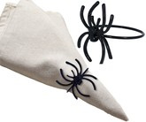 UCHWYT Pierścień na Serwetki Czarny PAJĄK Metalowy