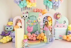 Balon Foliowy Koci Domek Gabi Kiciuś Panduś 65x57c
