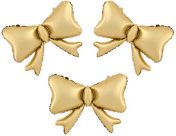 Balony Foliowe ZŁOTE KOKARDKI 55x42cm 3szt.