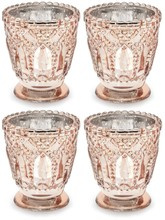 Świecznik, różowe złoto, 8cm, 4szt.