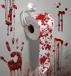 Papier Toaletowy KRWAWE ŚLADY Krew Horror 30m