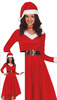 Strój Kostium Sukienka Mikołajka PANI MIKOŁAJOWA L