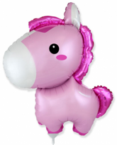 Balon foliowy 14" FX - Konik (różowy)