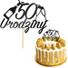 Topper na Tort 50 URODZINY Party CZARNY